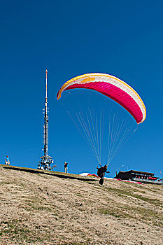 滑翔伞,滑伞运动,开端,洛迦诺,瑞士,提契诺河