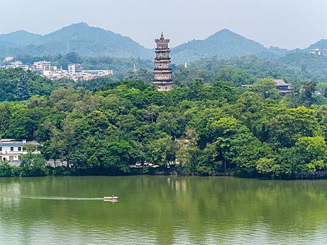 惠州西湖风景区泗洲塔风光