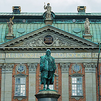 雕塑,正面,瑞典人,斯德哥尔摩,瑞典