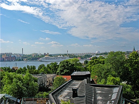 风景,上方,斯德哥尔摩,瑞典