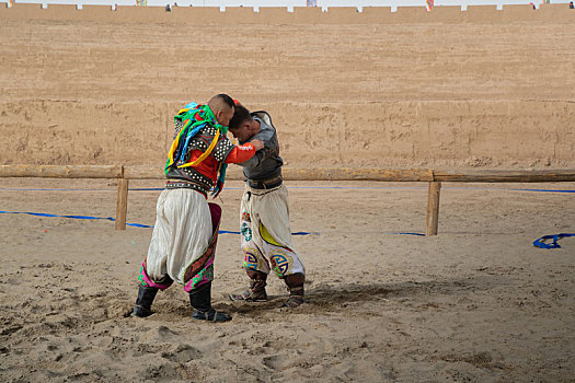 蒙古族传统民族文化,摔跤