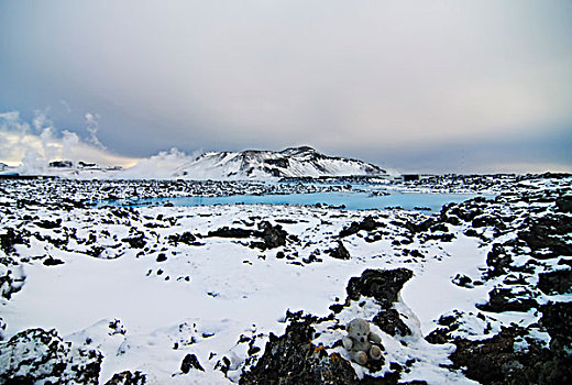 iceland,blue,lagoon,color,lake,in,the,middle,of,lava,rocky,field