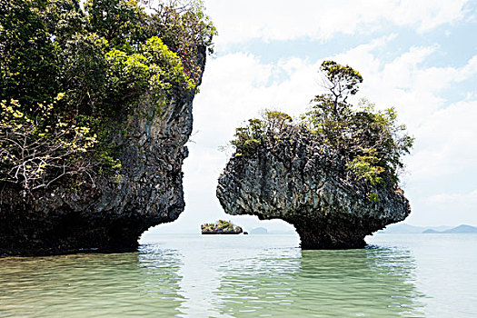 岩石构造,攀牙,湾,泰国,亚洲