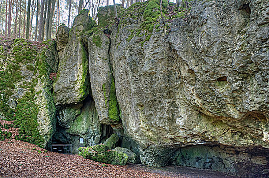 洞穴,自然遗产,弗兰克尼亚,巴伐利亚,德国,欧洲