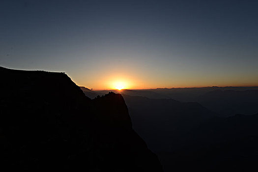 鸡公山日落