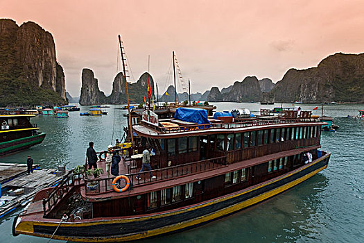 游船,下龙湾,越南,东南亚,亚洲