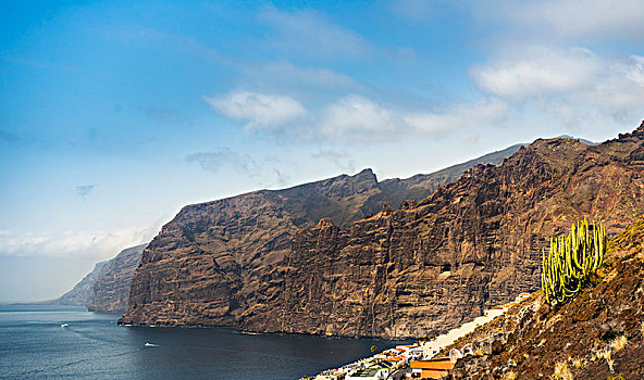 悬崖,线条,特内里费岛,加纳利群岛,西班牙,欧洲