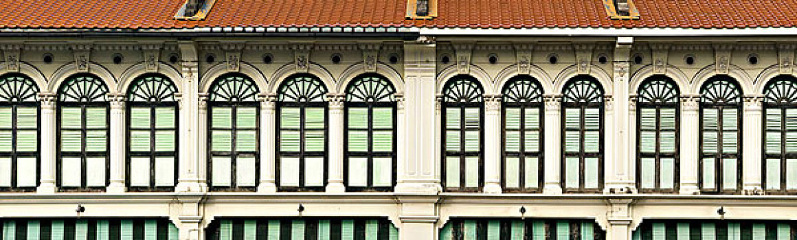 马来西亚,槟城,全景,图像,排,文化遗产,窗户
