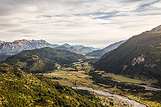 山谷,风景,拉各斯,区域,智利