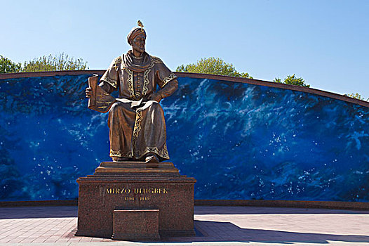 雕塑,观测,请求,撒马尔罕,乌兹别克斯坦,亚洲