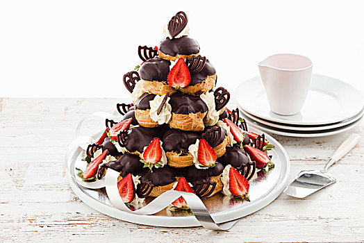 金字塔,蛋糕,草莓