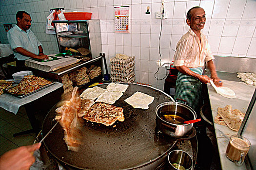 新加坡,男人,做饭,一个,许多,阿拉伯