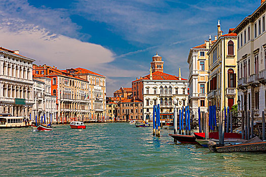 大运河,夏天,晴天,威尼斯,意大利