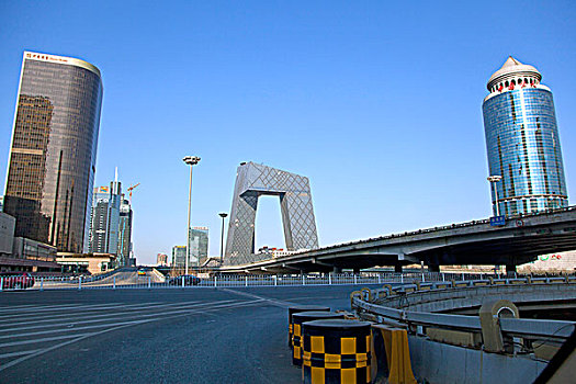 中国国际贸易中心,中央电视台,国贸桥和中国恒天大厦