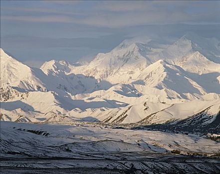 山,德纳里峰,风景,德纳利国家公园和自然保护区,阿拉斯加