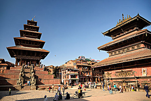 尼泊尔,加德满都山谷,巴克塔普尔,庙宇