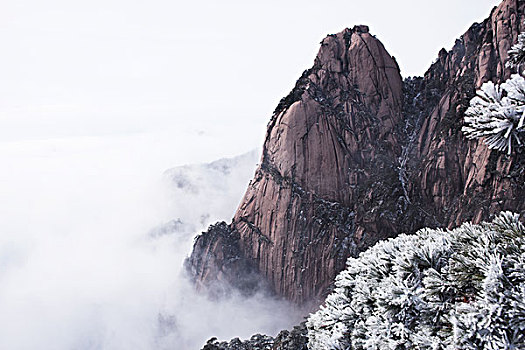 安徽,黄山,雪景