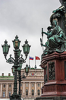 灯杆,俄罗斯,建筑,圣彼得堡