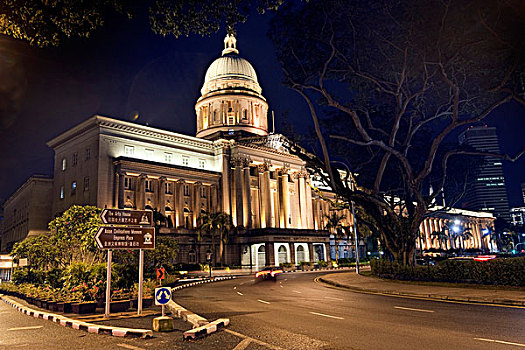 老,最高法院,建筑,新加坡,东南亚