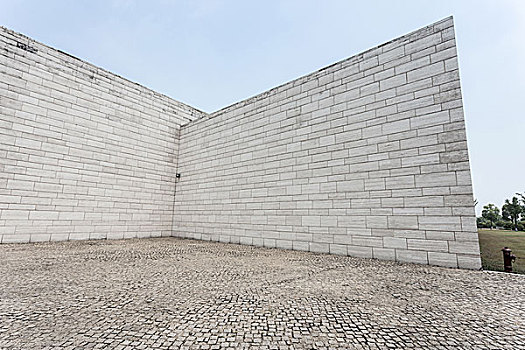 白色,砖墙,空,砂岩,道路