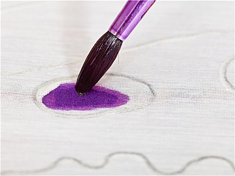 绘画,紫色,装饰,丝绸,帆布