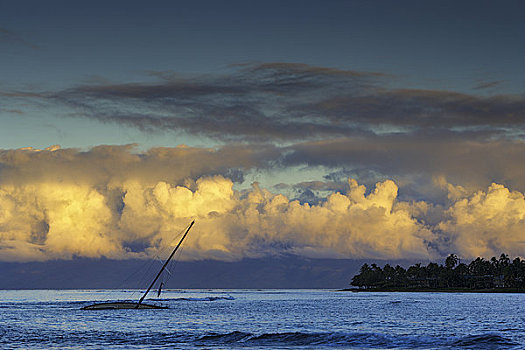 帆船,水,拉海纳,毛伊岛,夏威夷,美国