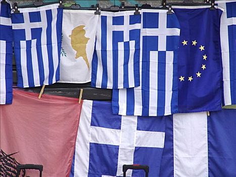 希腊,旗帜,雅典