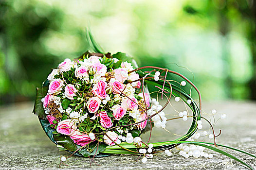 新娘手花,粉色,玫瑰