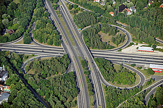 高速公路,连通,泽林多夫,柏林,德国,航拍