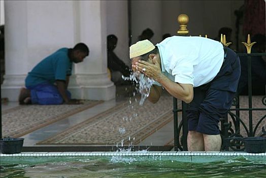 马来西亚,槟城,洗,祈祷