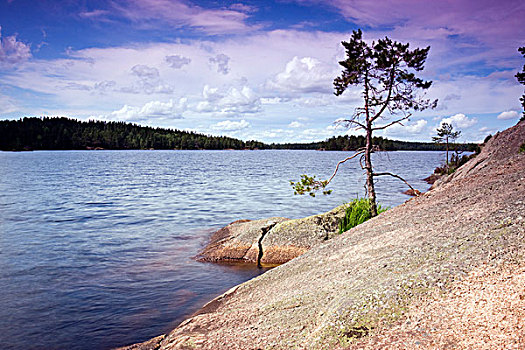 湖,国家公园,瑞典,斯堪的纳维亚,欧洲