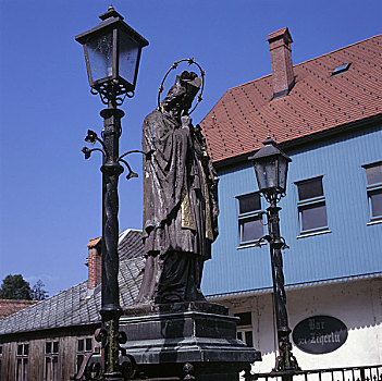 斯洛文尼亚,桥,雕塑,圣徒