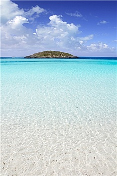 福门特拉岛,海滩,白沙,青绿色,水