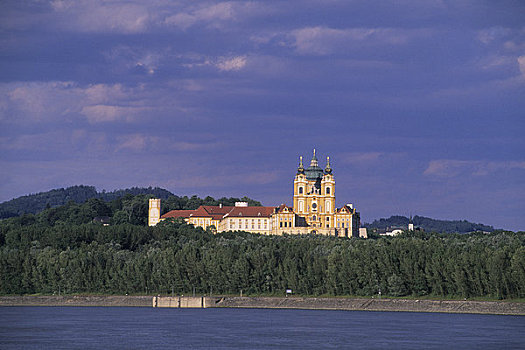 奥地利,梅克,多瑙河,教堂