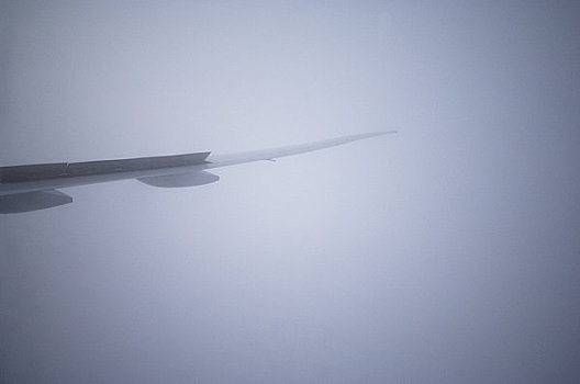 机翼,雾状,天空