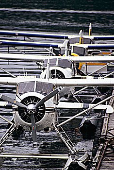 漂浮,飞机,系,码头,不列颠哥伦比亚省,加拿大