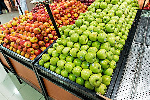 苹果,货摊,大,超市