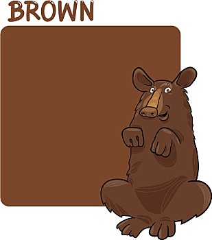 棕色,熊,卡通