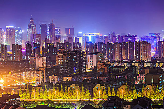 美丽的杭州夜景