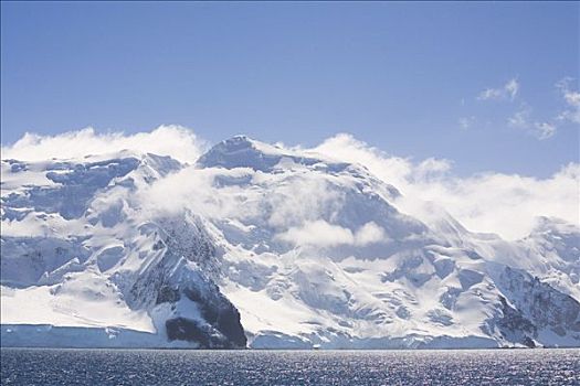 冰河,山,雷麦瑞海峡,南极半岛,南极