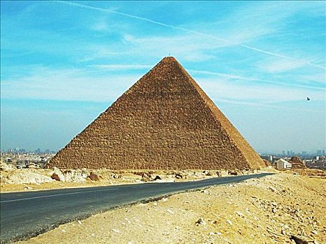 金字塔,道路,吉萨金字塔,开罗,埃及