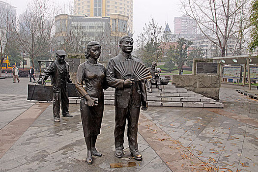 武汉汉口江滩雕塑