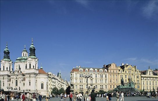 捷克共和国,布拉格,老城广场,一堆,尼古拉斯,教堂