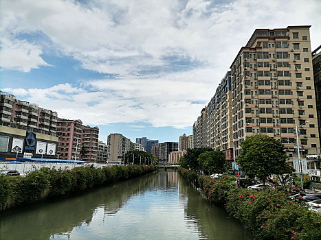 深圳宝安西乡河及河岸景观