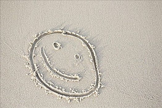 笑脸,沙子