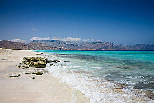 海滩,湾,岛屿,索科特拉岛,也门,亚洲