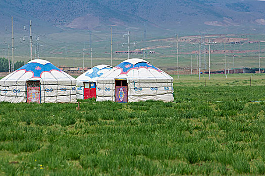 草原上的蒙古包