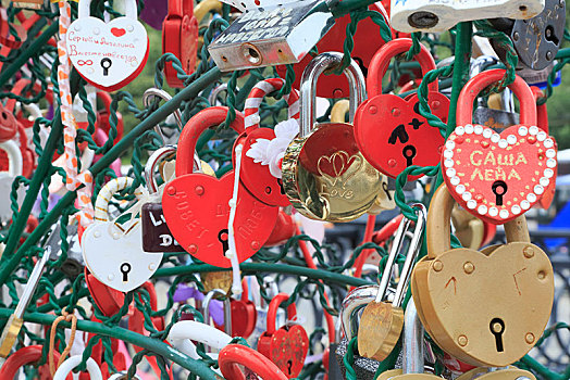 金属,树,爱人,挂锁,联结,桥,莫斯科,俄罗斯,欧洲