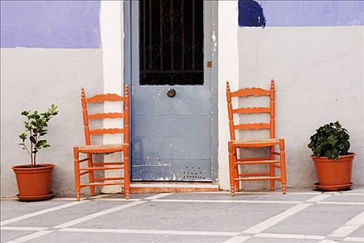椅子,门,贝尼多姆,阿利坎特,西班牙