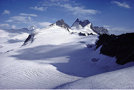 雪山,瓦莱,阿尔卑斯山,瑞士
